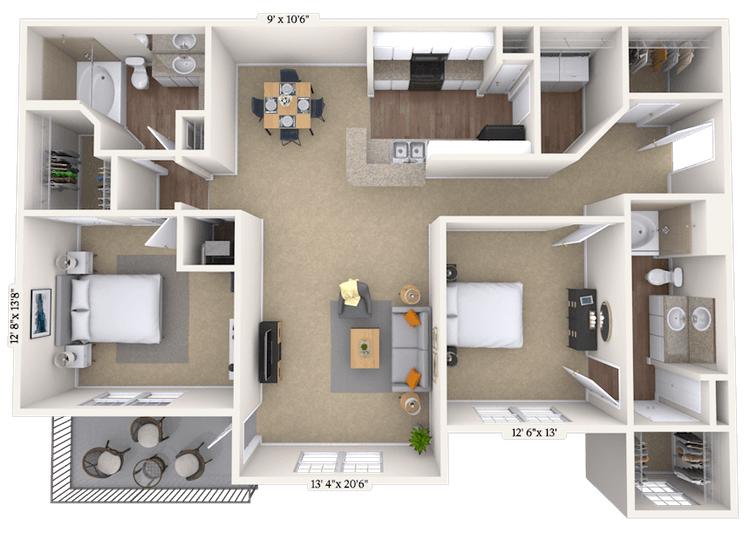 Floorplan image of unit 01327