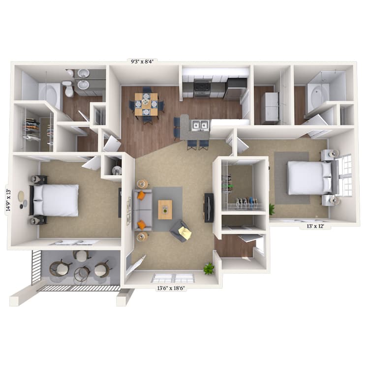 Floorplan image of unit 01711