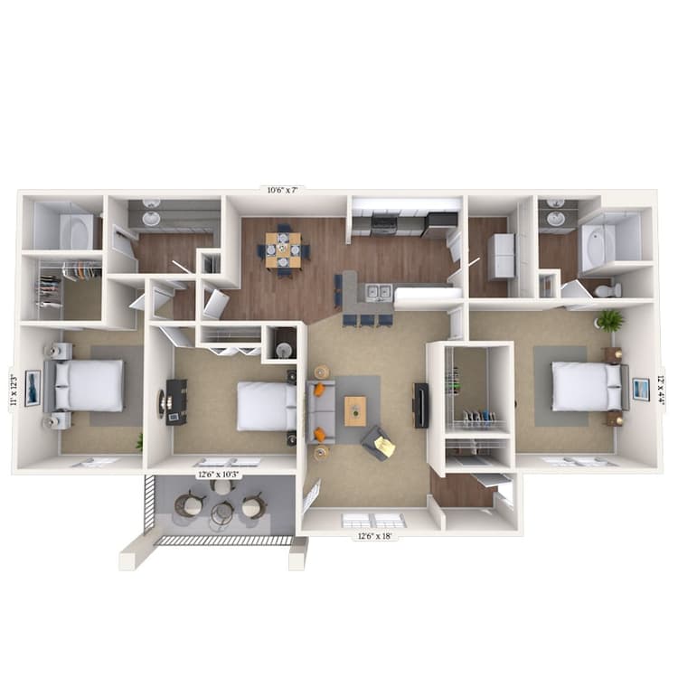 Floorplan image of unit 01502