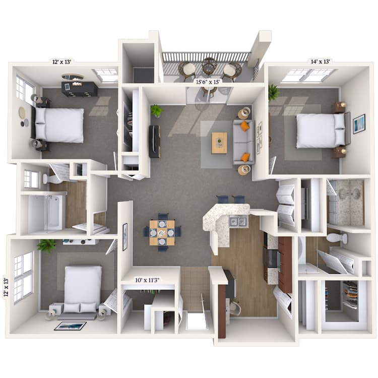 Floorplan image of unit 01101