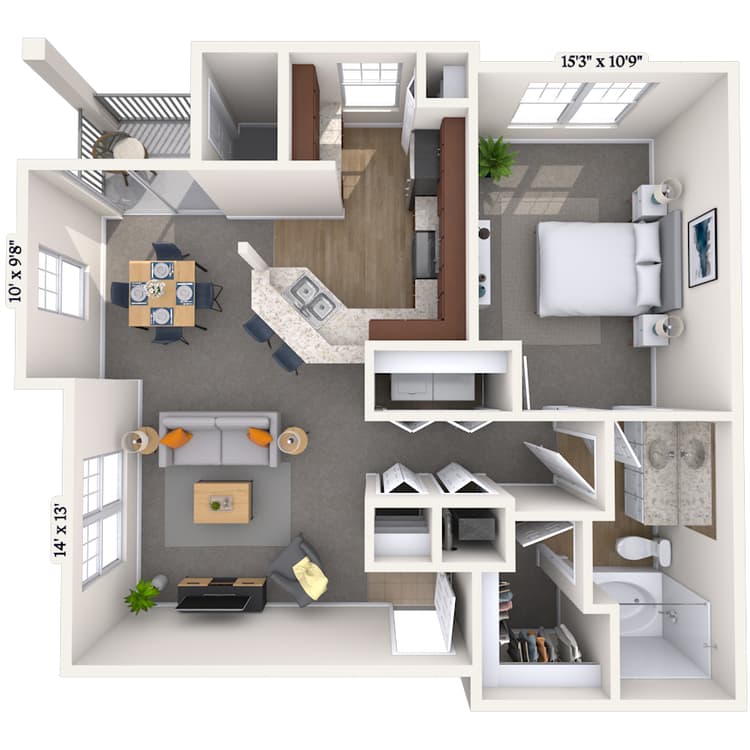 Floorplan image of unit 02201
