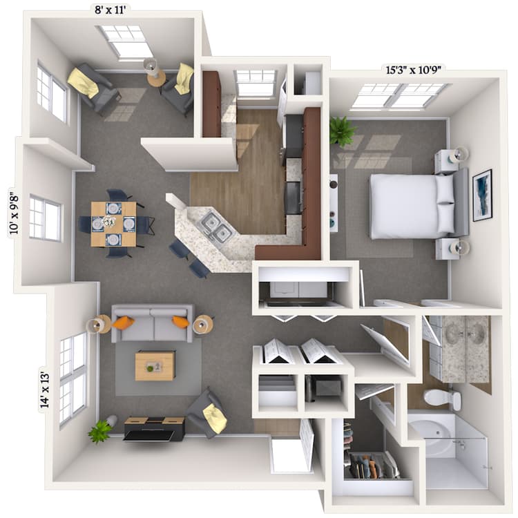 Floorplan image of unit 09931