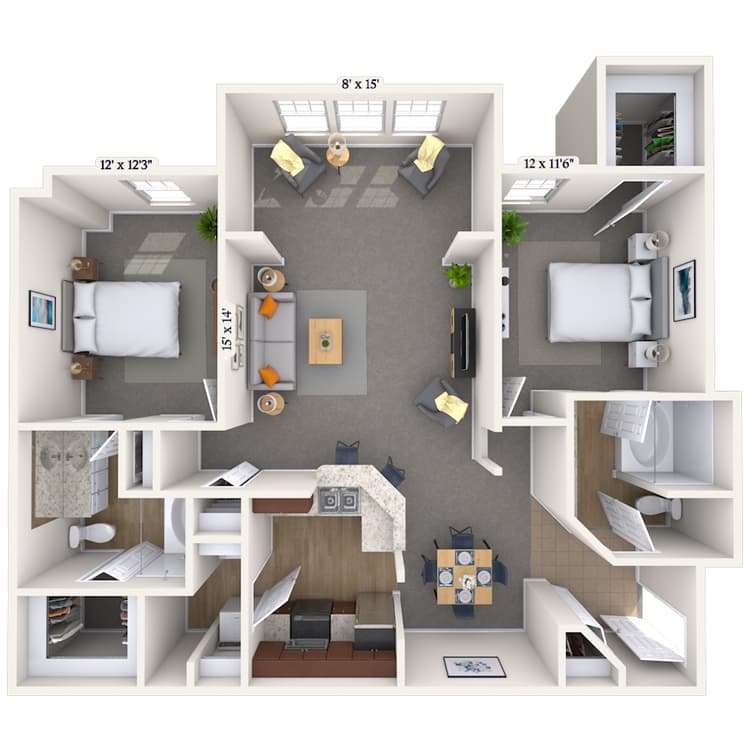 Floorplan image of unit 101009