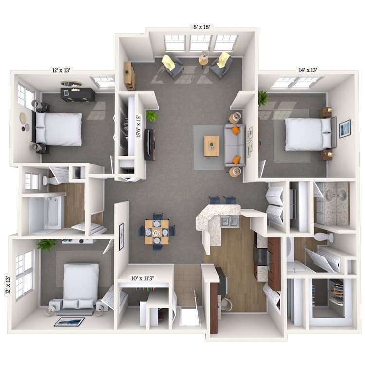 Floorplan image of unit 111103