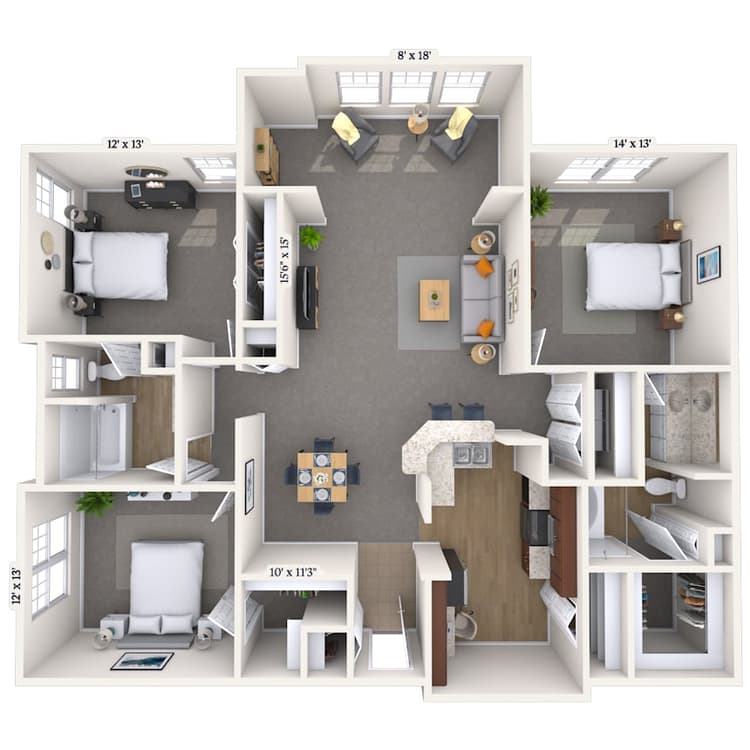 Floorplan image of unit 111136