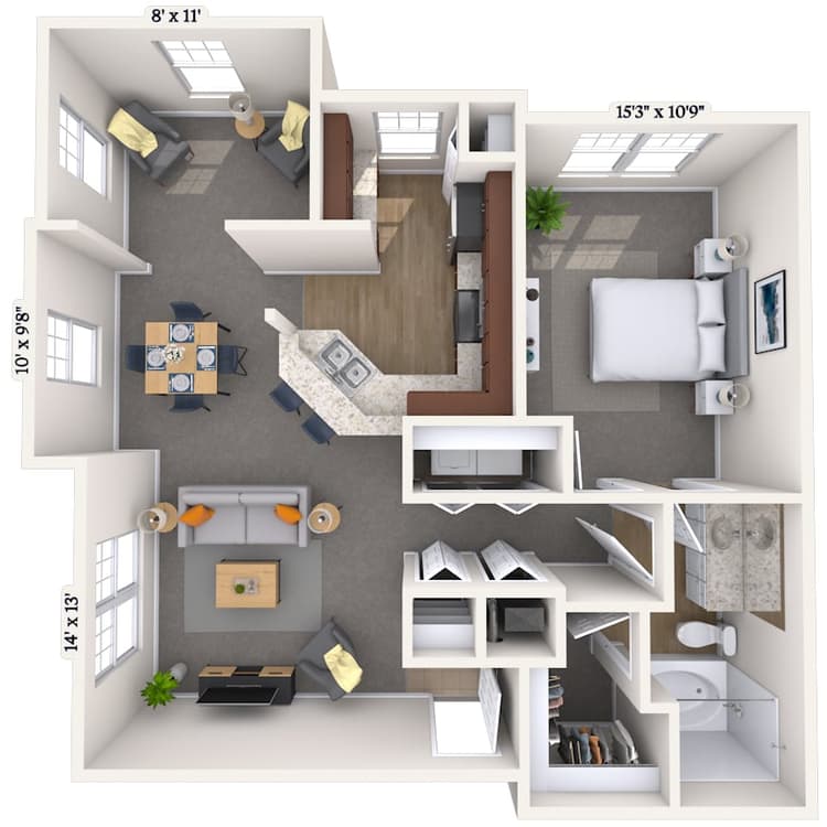 Floorplan image of unit 131317