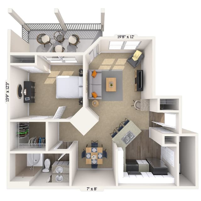 Floorplan image of unit 1723