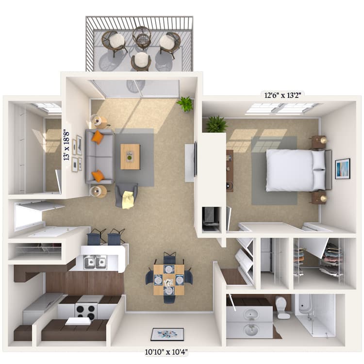 Floorplan image of unit 014301