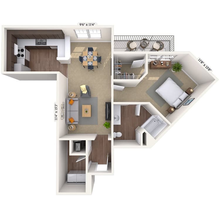 Floorplan image of unit 01115