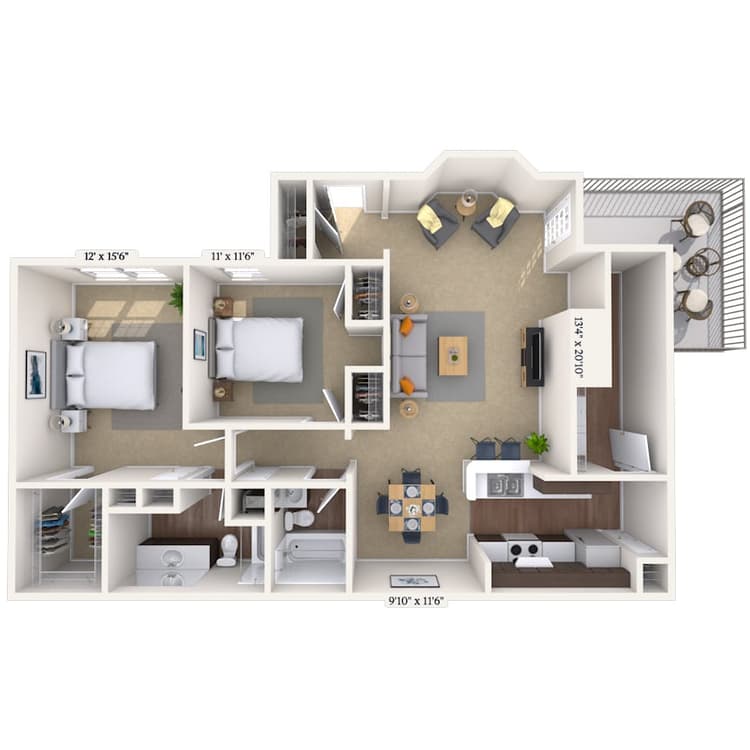 Floorplan image of unit 014167