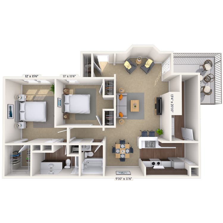 Floorplan image of unit 014216