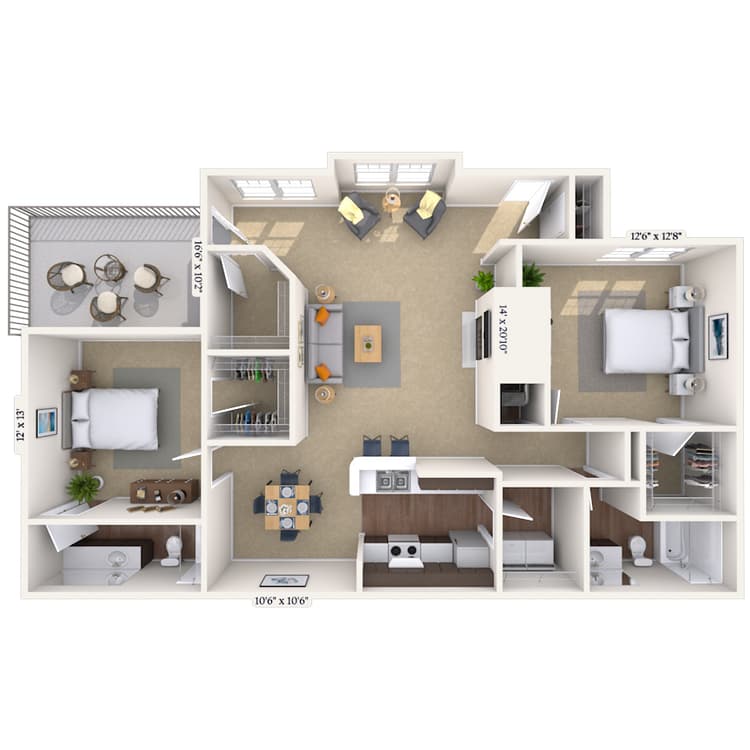 Floorplan image of unit 014331