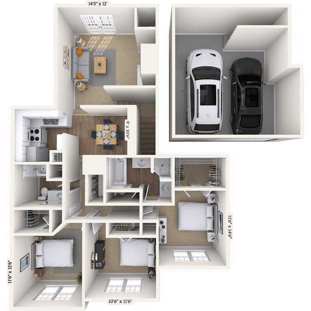 Floorplan image of unit 111106