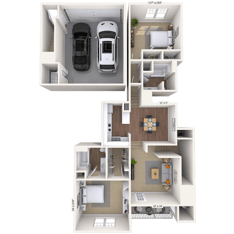 Floorplan image of unit 07704