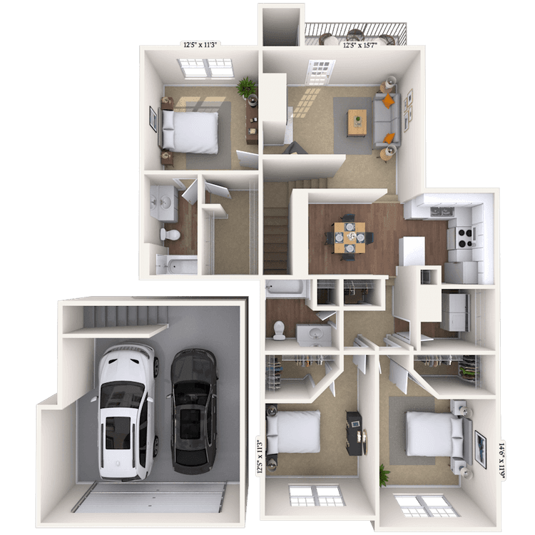 Floorplan image of unit 02207