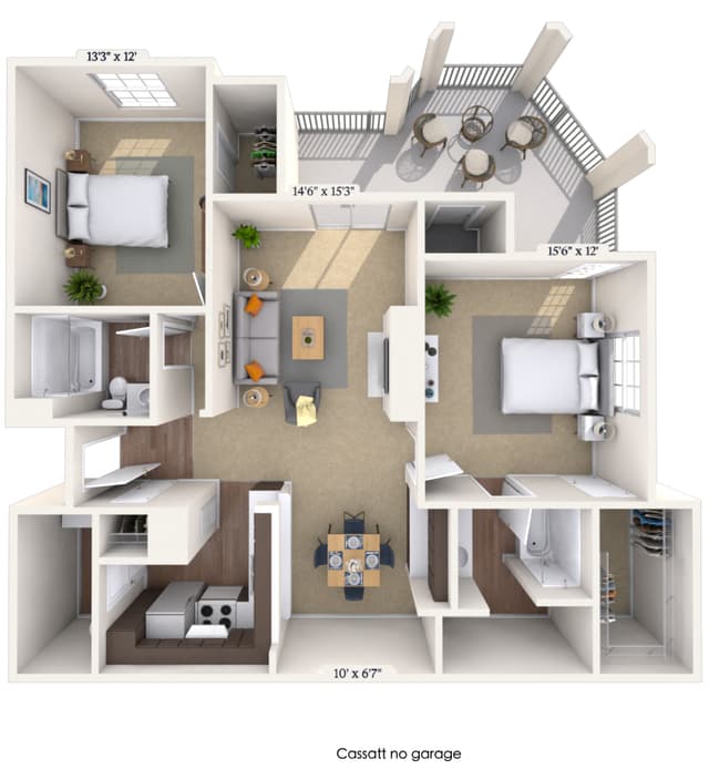 Floorplan image of unit 070734