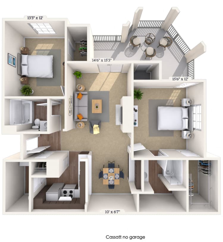 Floorplan image of unit 070734