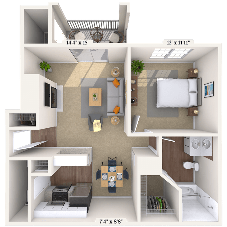 Floorplan image of unit 101012