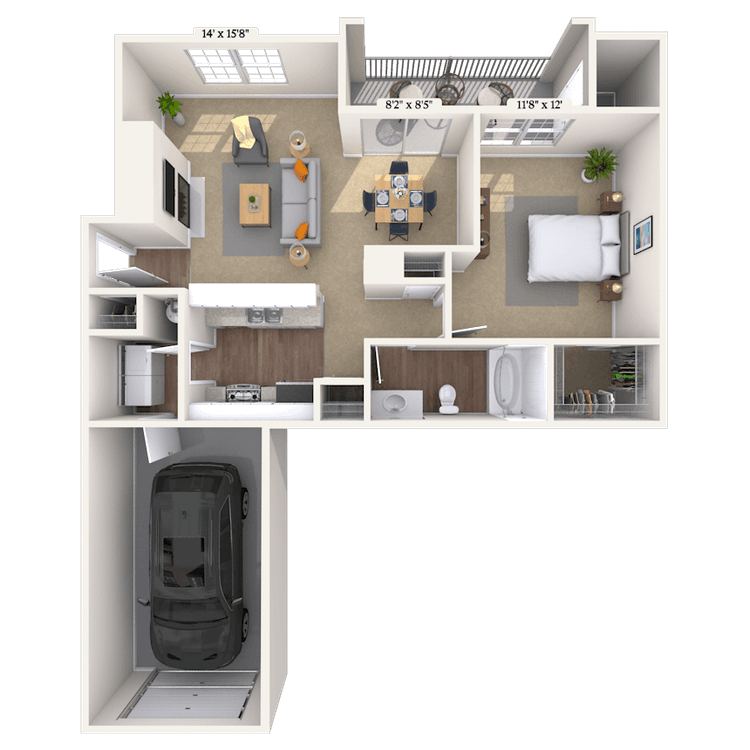 Floorplan image of unit 111117
