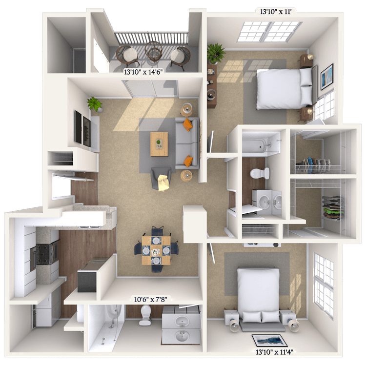 Floorplan image of unit 171711