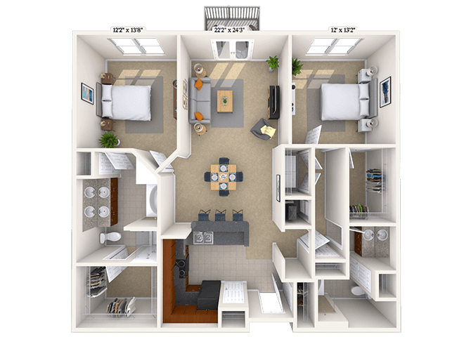Floorplan image of unit 02-2318