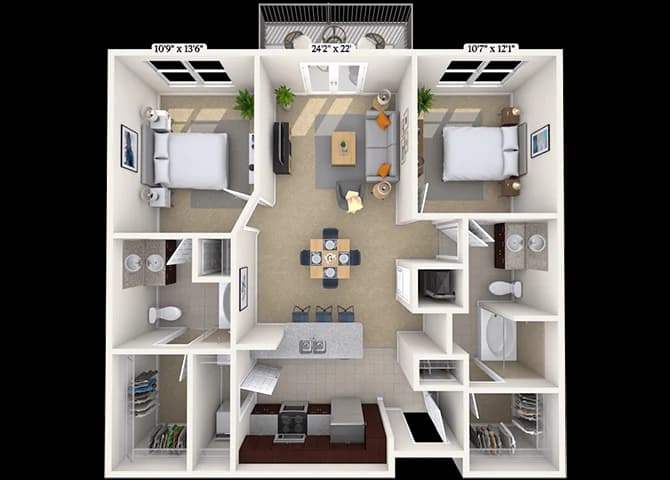 Floorplan image of unit 06-1102