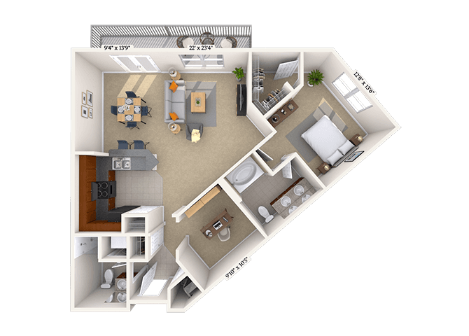 Floorplan image of unit 01-1221