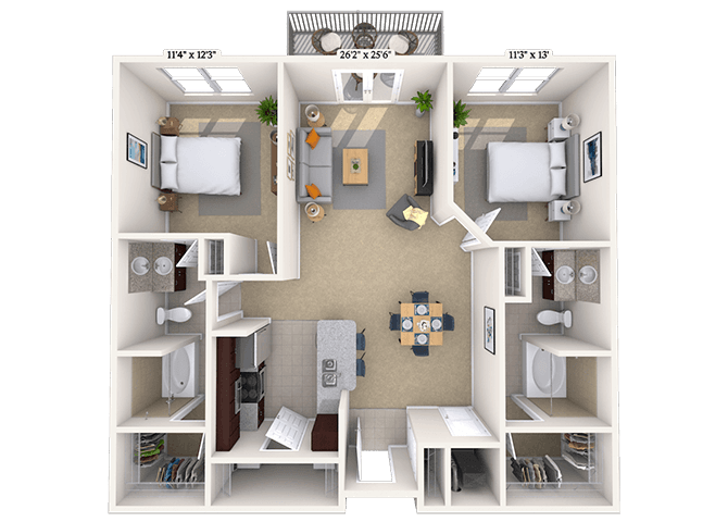 Floorplan image of unit 06-2625