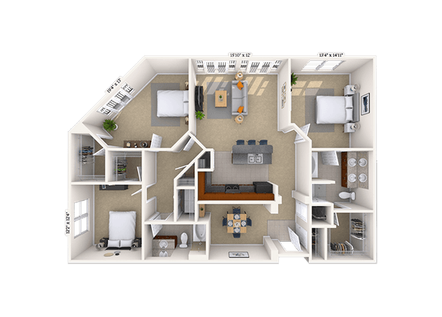 Floorplan image of unit 02-2321