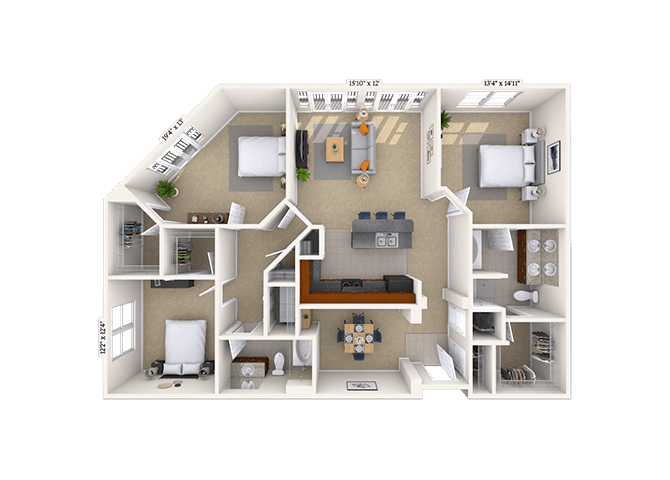 Floorplan image of unit 02-2321