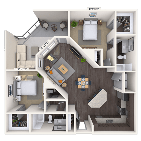 Floorplan image of unit 1101