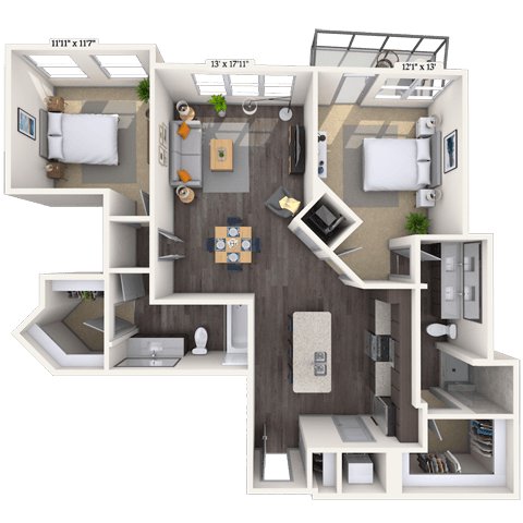 Floorplan image of unit 1155