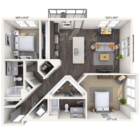 Floorplan image of unit 1331