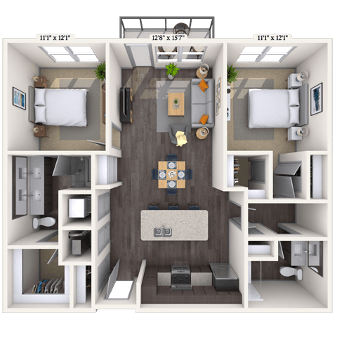 Floorplan image of unit 1353