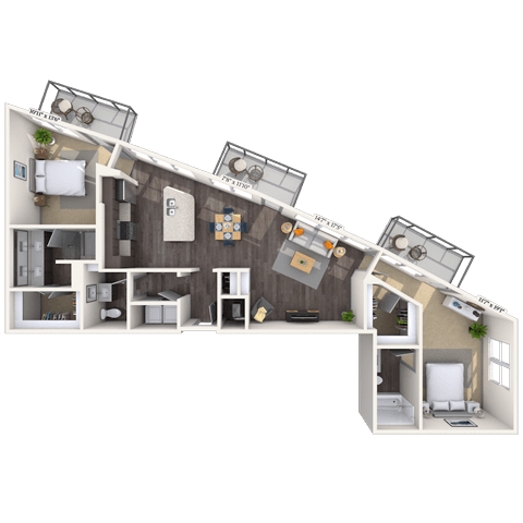 Floorplan image of unit 1552