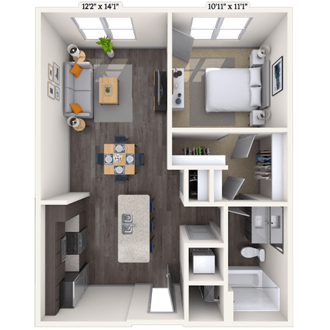 Floorplan image of unit 2309