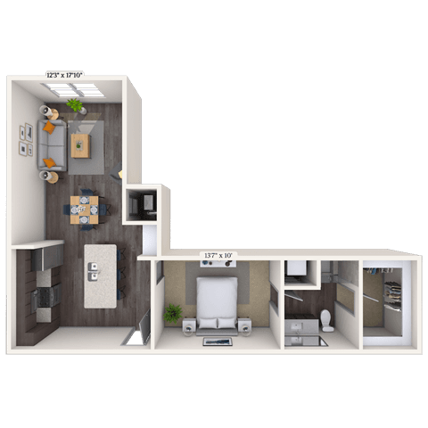 Floorplan image of unit 2322