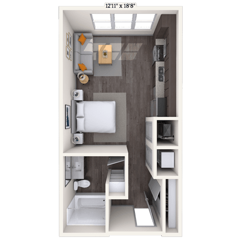 Floorplan image of unit 2506