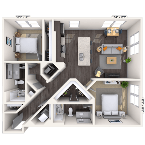 Floorplan image of unit 2632