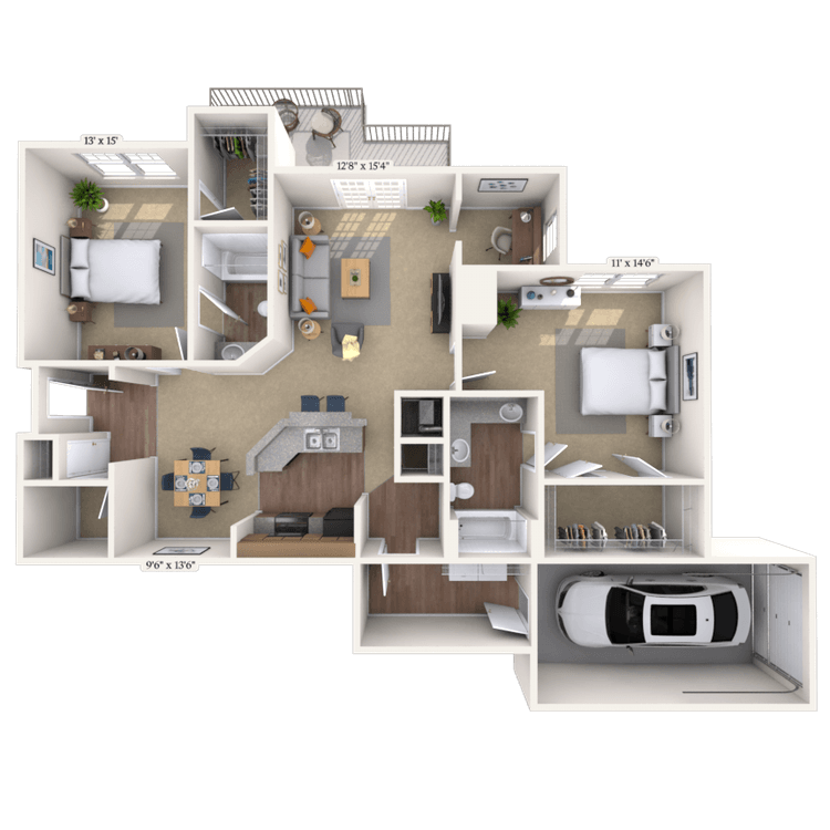 Floorplan image of unit 101005