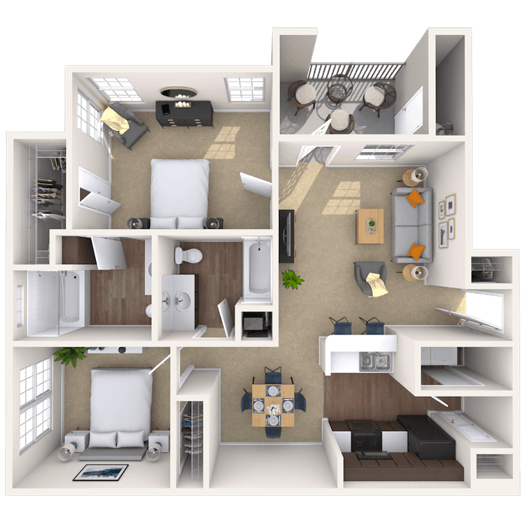 Floorplan image of unit 044302