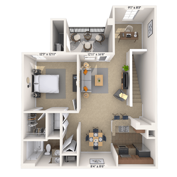 Floorplan image of unit 0102205