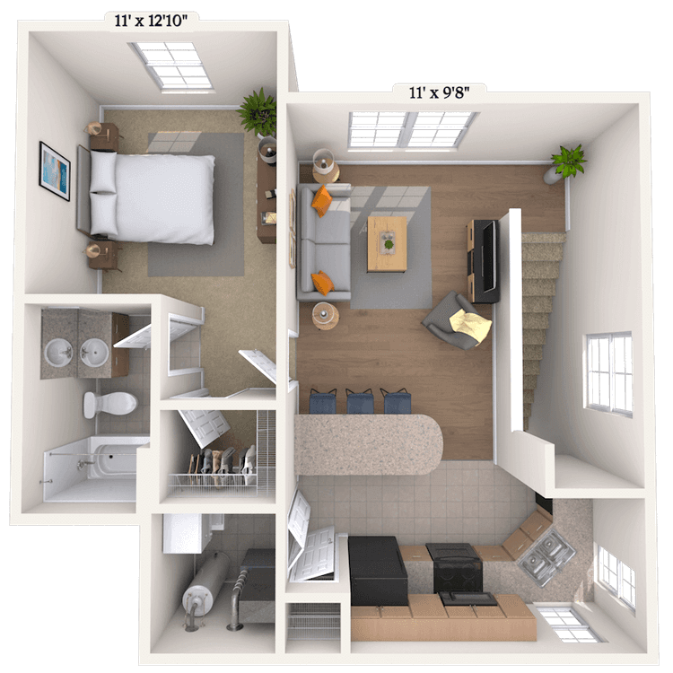 Floorplan image of unit 028121