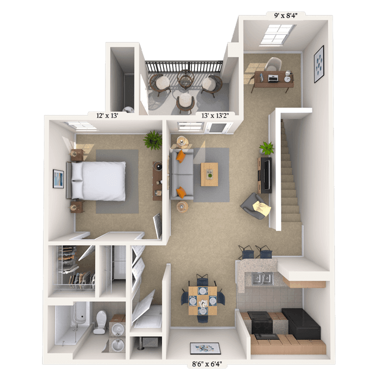 Floorplan image of unit 026127