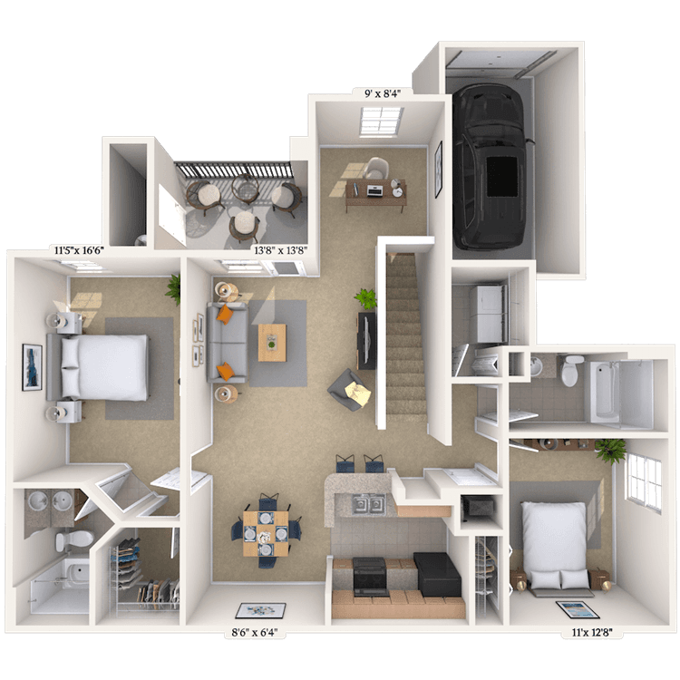 Floorplan image of unit 028129