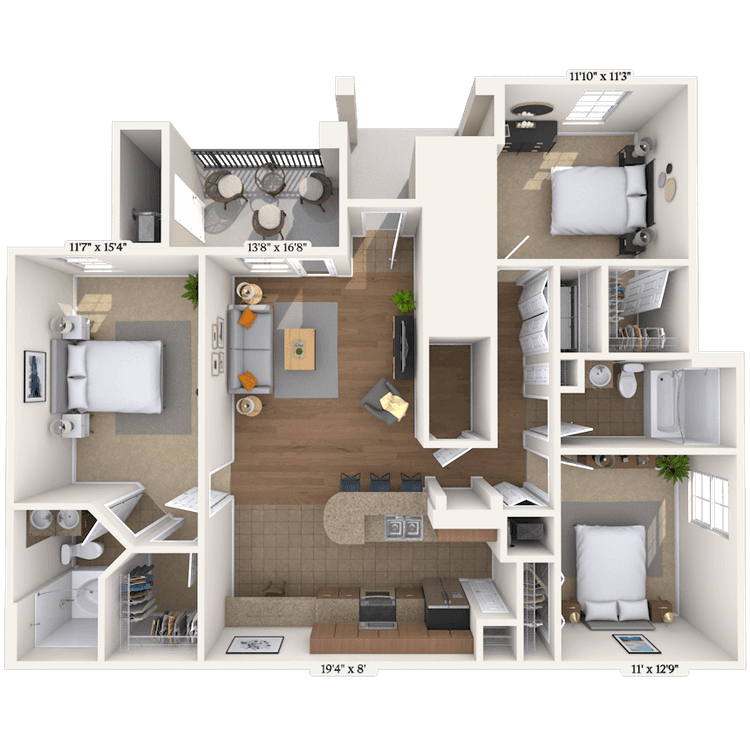 Floorplan image of unit 0107108