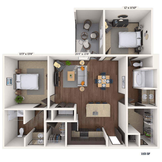 Floorplan image of unit II 10212