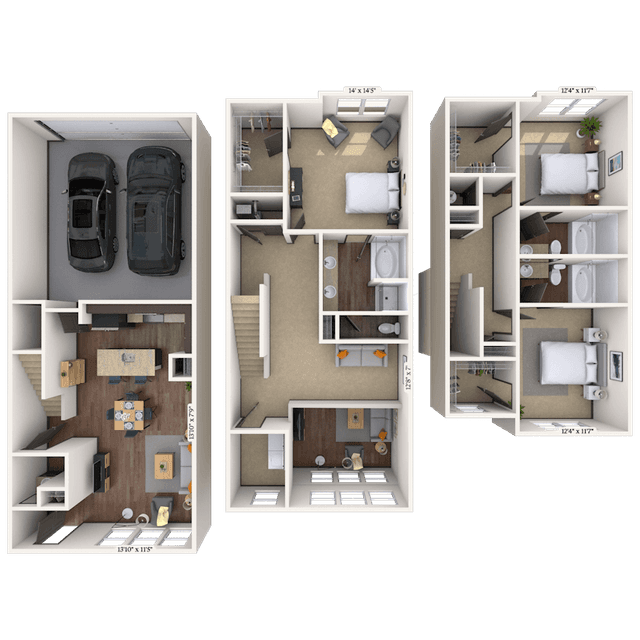 Floorplan image of unit II 18101