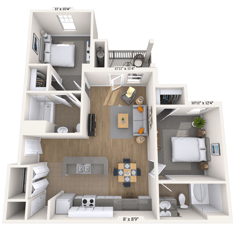 Floorplan image of unit 2020105