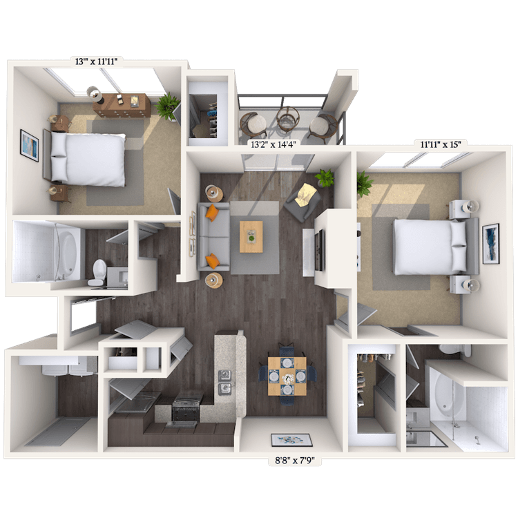 Floorplan image of unit 011532